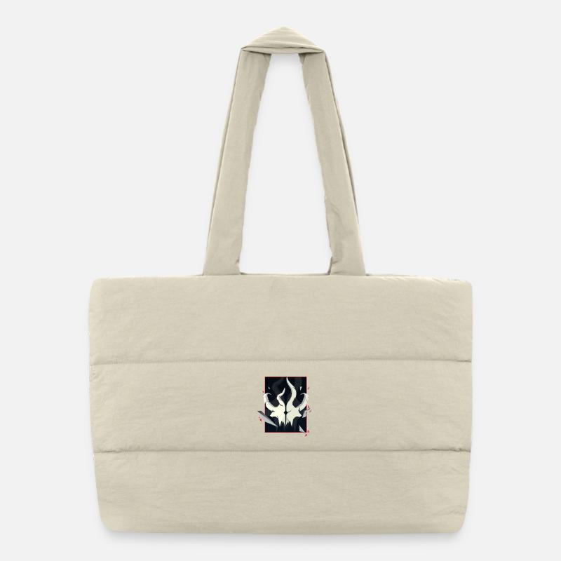 Crâne cornu – Édition Accent Rouge Sac shopping matelassé