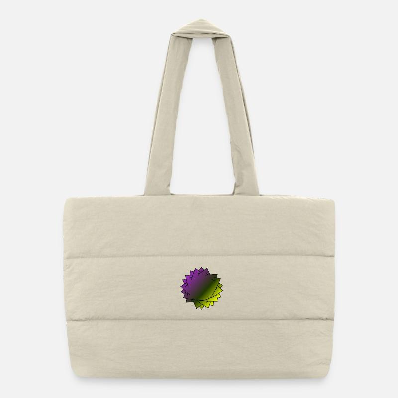 Gradient Leaf Spiral Puffer Shopping Bag