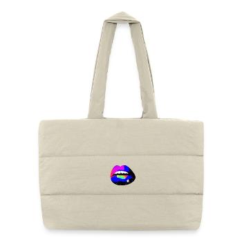 Rainbow Lips Nebula - Puffer Shopping Bag - natural - Front