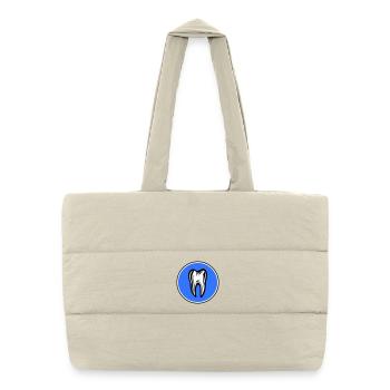 Icône de dentiste dentaire dentaire - Sac shopping matelassé - blanc naturel - Devant