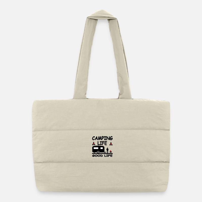 Camping - Puffer Shopping Bag - natural