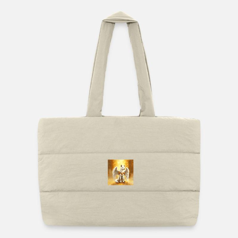 Loup ailé Aura dorée Sac shopping matelassé