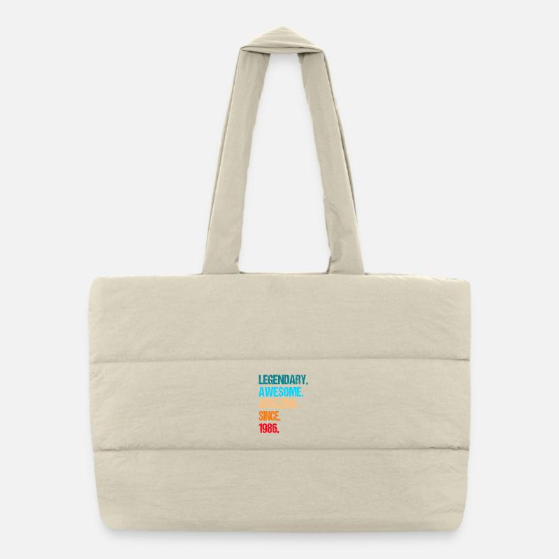 40th birthday 1986 Puffer Shopping Bag
