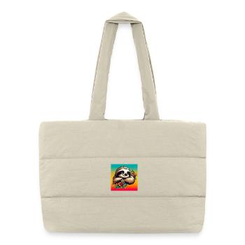 paresse - Sac shopping matelassé - blanc naturel - Devant