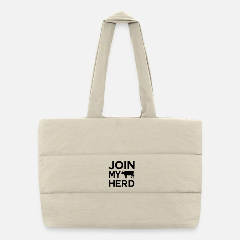 Bauer Design Rejoins mon troupeau Sac shopping matelassé