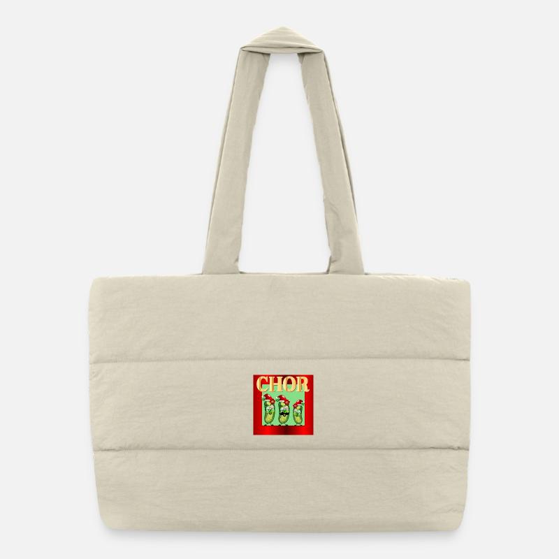 CHRISTMAS SINGING CHOIR Puffer Shopping Bag