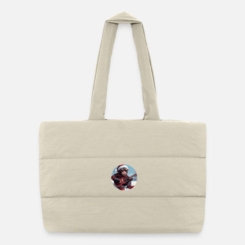 Guitare de Noël Singe Sac shopping matelassé