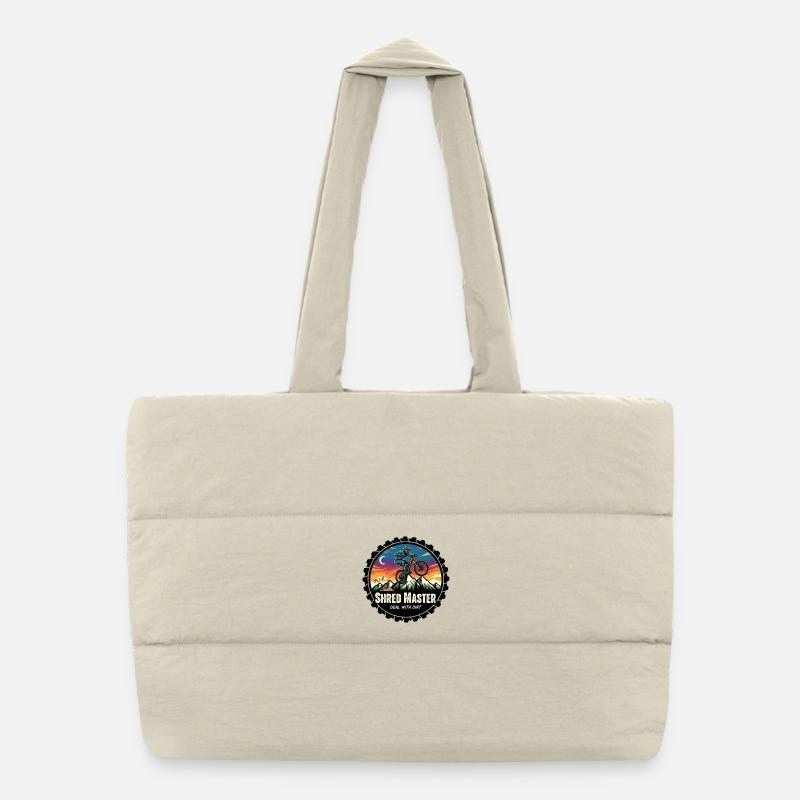 Shred Master Dirt MTB Sunset - Puffer Shopping Bag - natural