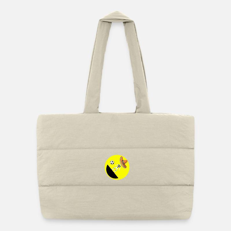 Fiesta Goal Kick: Soccer Meets Sombrero Puffer Shopping Bag