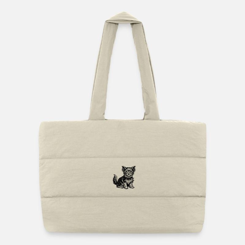 Yorkshire terrier Puffer Shopping Bag