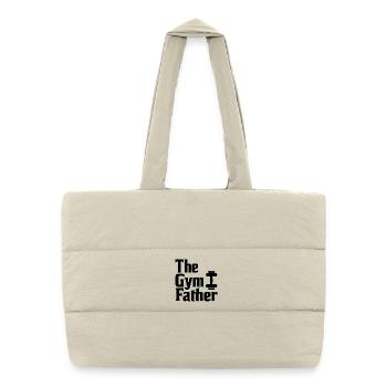 La typographie de style Gym Father Mafia - Sac shopping matelassé - blanc naturel - Devant