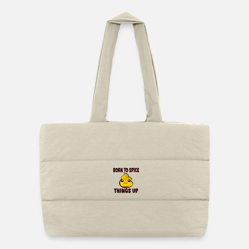 FUNNY MUSTARD - SPICE Puffer Shopping Bag