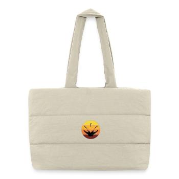 Acupuncteur Vintage Sunset Healing Hands - Sac shopping matelassé - blanc naturel - Devant