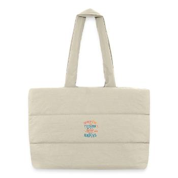 Maybe I sound like I'm listening to Naples - Puffer Shopping Bag - natural - Front