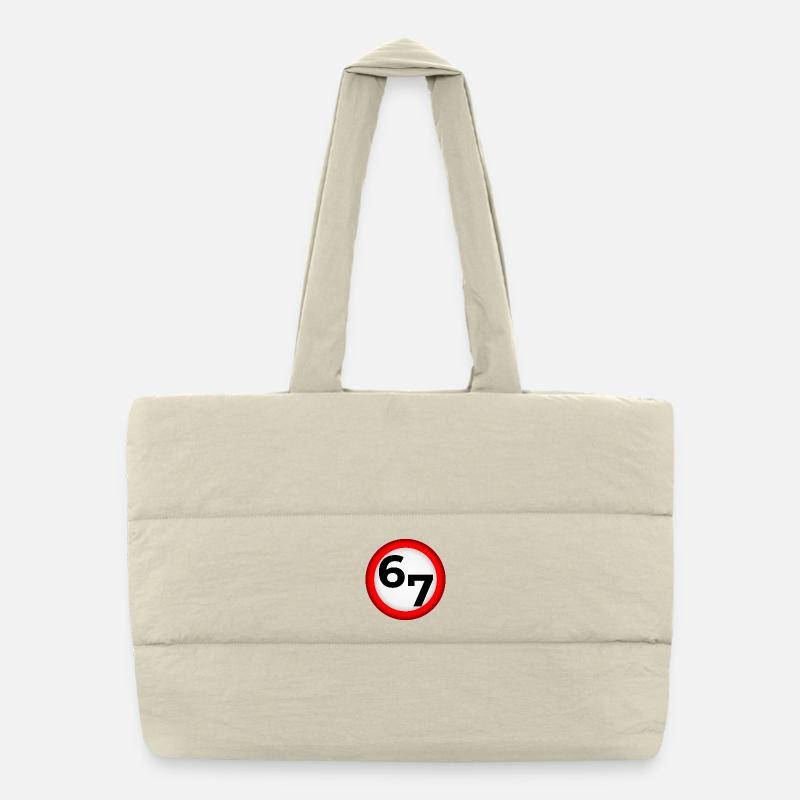 Sechs Sieben 67 Verbotsschild Puffer-Einkaufstasche