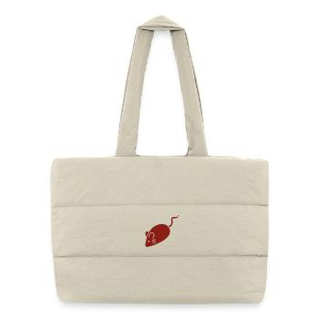 Rat Chinese Zodiac Sign - Puffer Shopping Bag - natural - Front