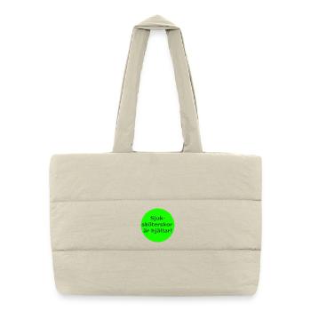Les infirmières sont des héroïnes ! (Cercle vert) - Sac shopping matelassé - blanc naturel - Devant