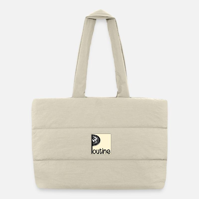 Canada Canadian Dish Poutine Puffer Shopping Bag