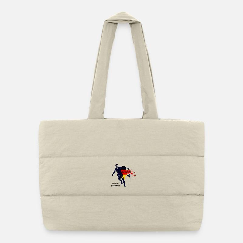 Fussball Puffer-Einkaufstasche