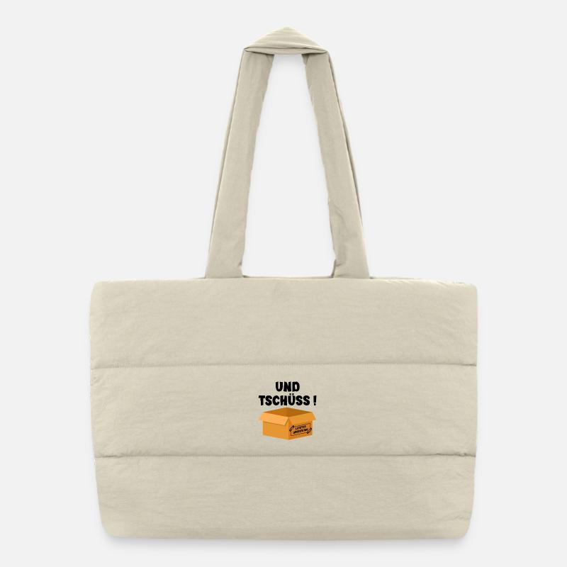 Letzter Arbeitstag Tschüss Karton Puffer-Einkaufstasche