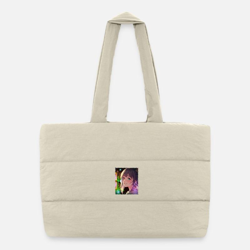 Héroïne du rêve néon magique Sac shopping matelassé