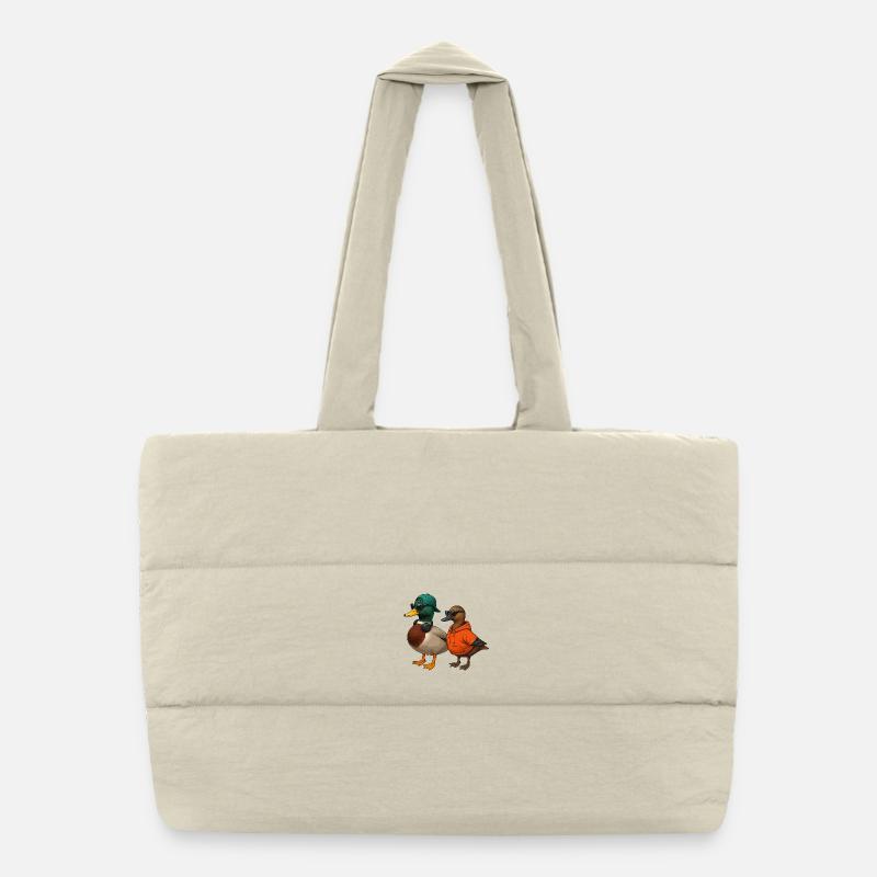 Couple de canards dans un look cool Sac shopping matelassé