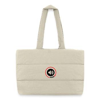 Bouton de volume du haut-parleur - Sac shopping matelassé - blanc naturel - Devant