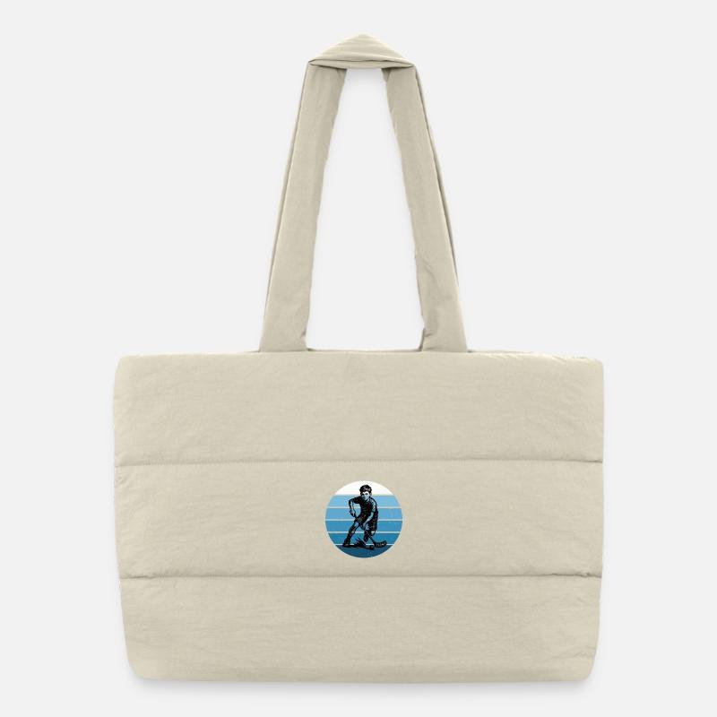 Iconic floorball motif Puffer Shopping Bag