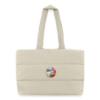 Le lapin de Pâques est en ville ! - Sac shopping matelassé - blanc naturel - Devant