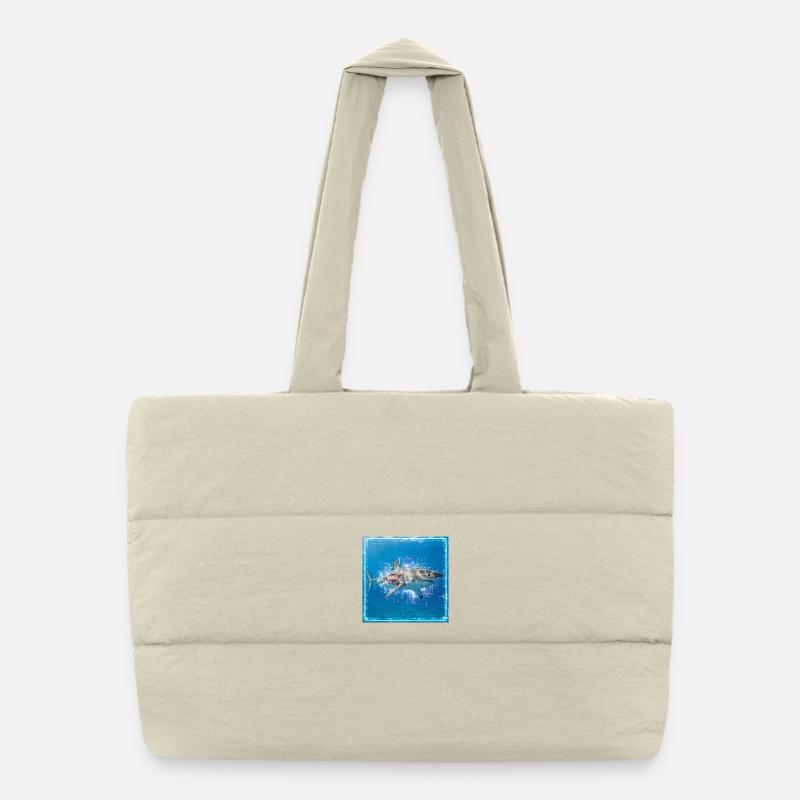 Requin de Transe Sac shopping matelassé