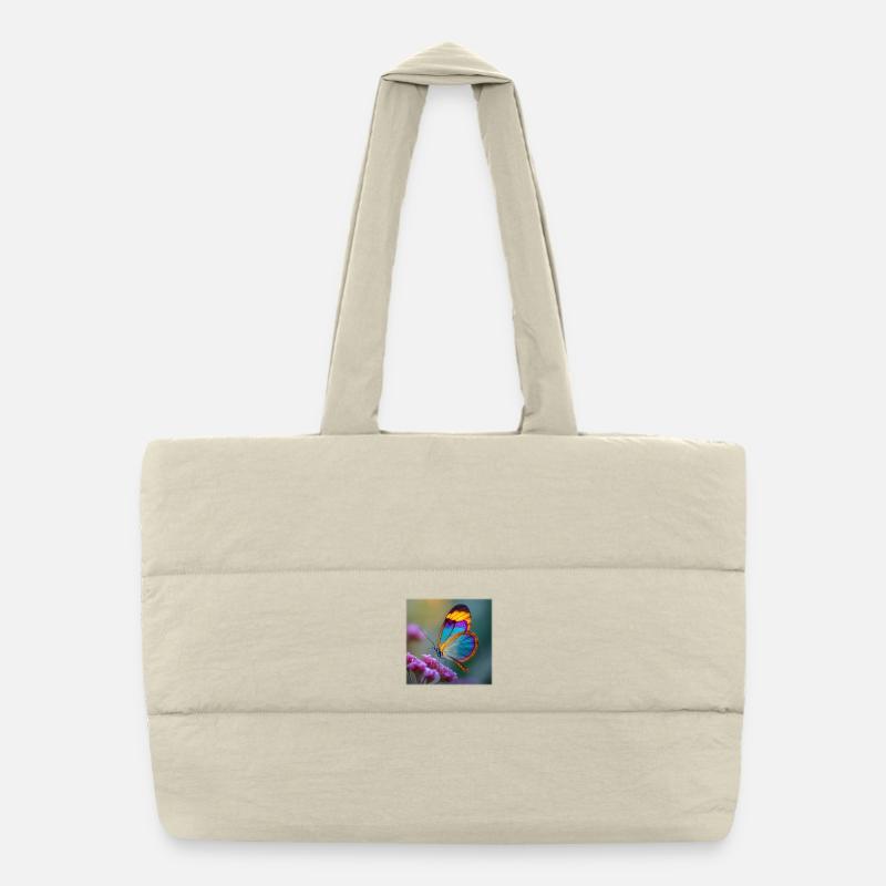Ailes de verre en forme de papillon fantastique colorées Sac shopping matelassé