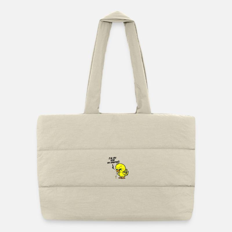 I THOUGHT I SAW A GRASS! Puffer Shopping Bag