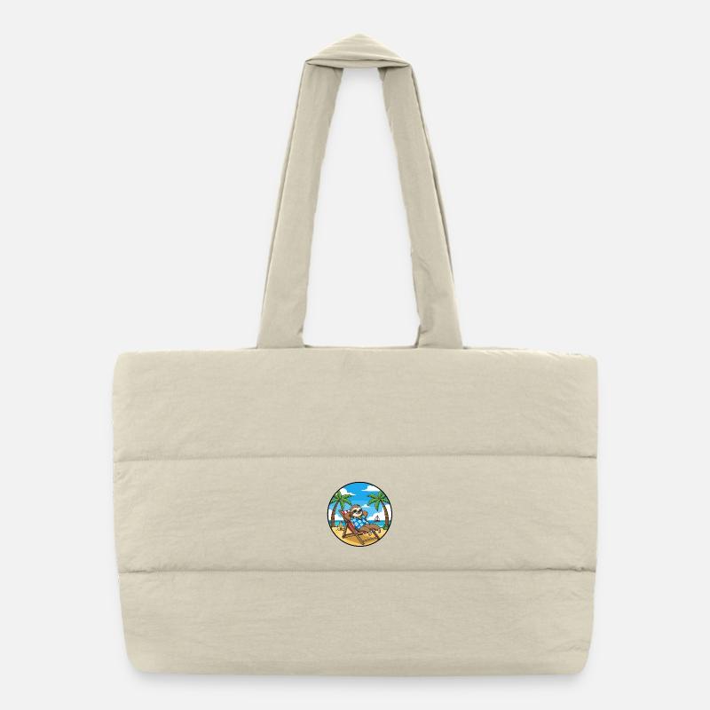 Coole Sloth Beach Sommer-Urlaubsstimmung Puffer-Einkaufstasche