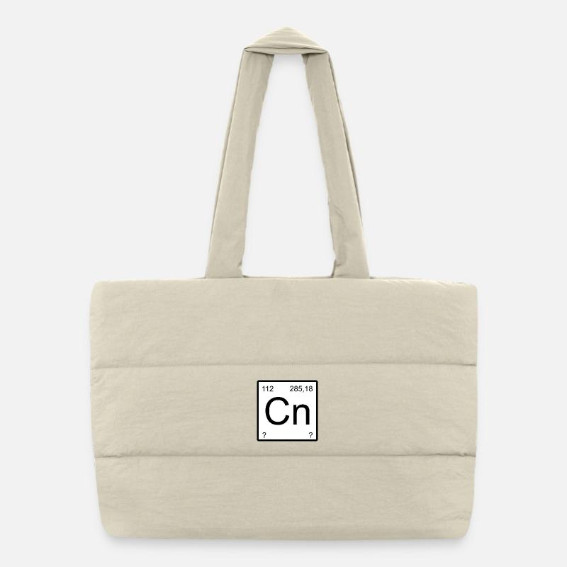 Copernicium Element Block Tee Puffer-Einkaufstasche
