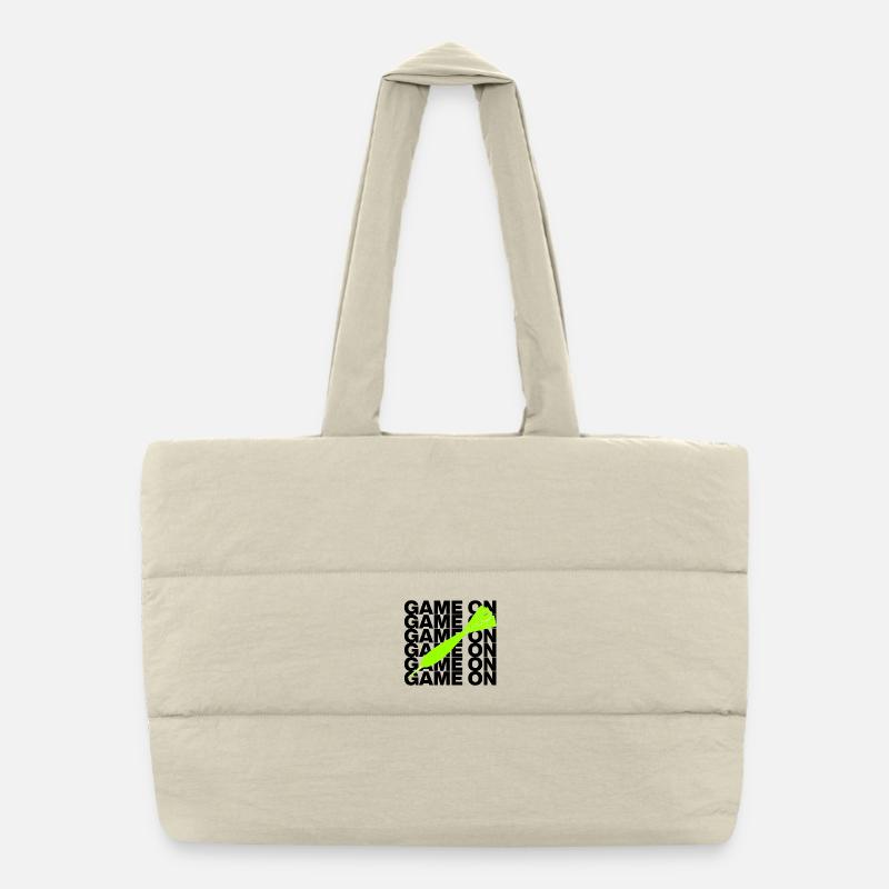 Game On: Dart Attack! ONEHUNDRETEIGHTY, Pfeil grün Puffer-Einkaufstasche