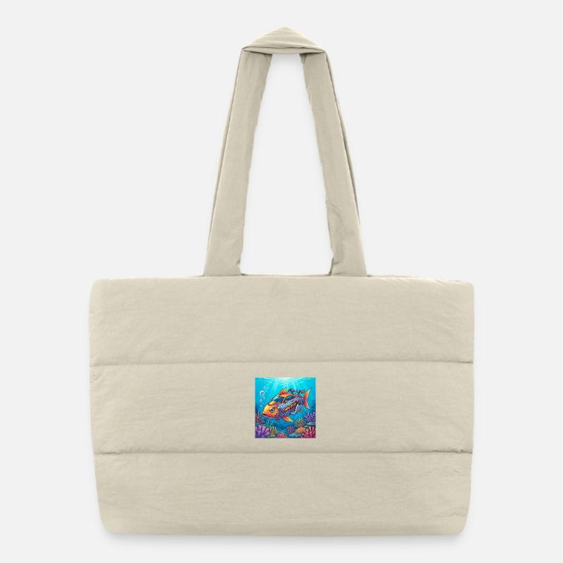 Accorder les poissons Sac shopping matelassé