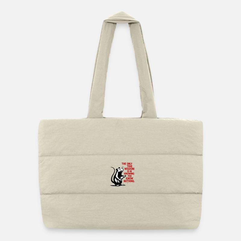 Rat de la connaissance : Rien de connu Sac shopping matelassé