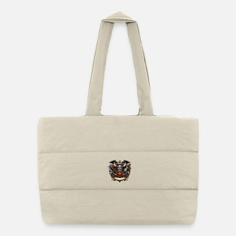 Wikinger Krieger Helm Puffer-Einkaufstasche