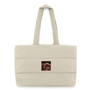 Ants Macro Realistic Wildlife Portrait - Puffer Shopping Bag - natural - Front
