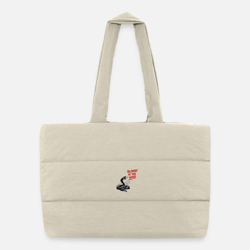 Wind Snake Graphic Puffer Shopping Bag
