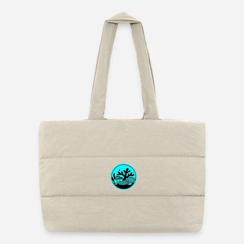 Symbole corallien Océan récif corallien Sac shopping matelassé