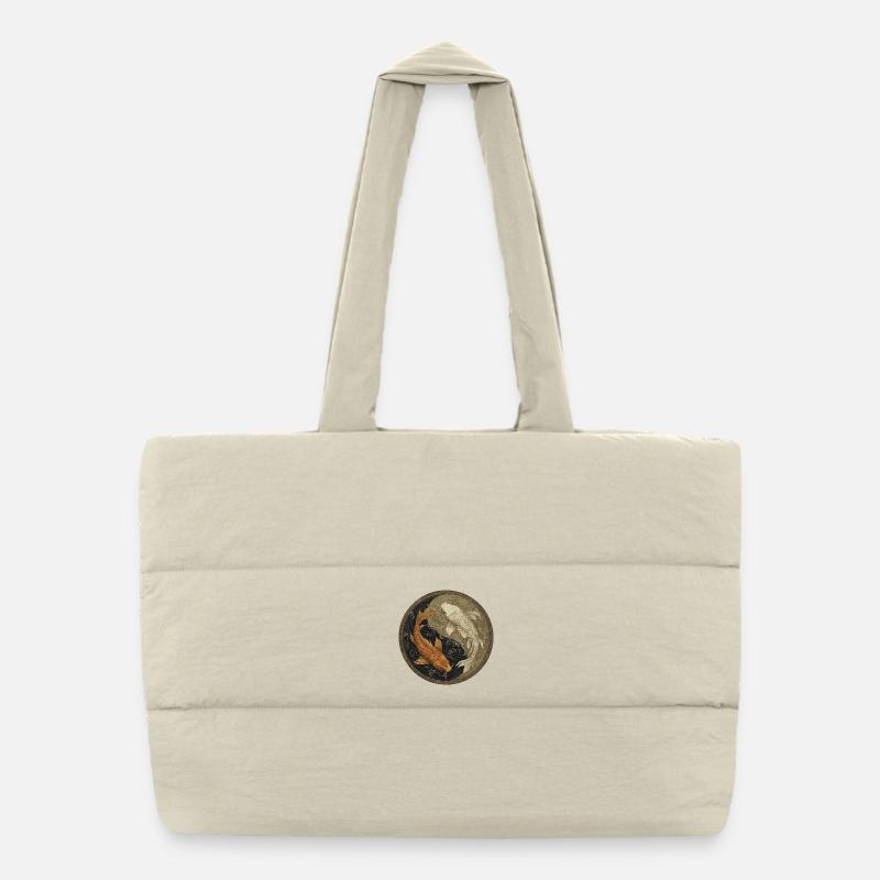 Médaillon Koi Yin-Yang Sac shopping matelassé