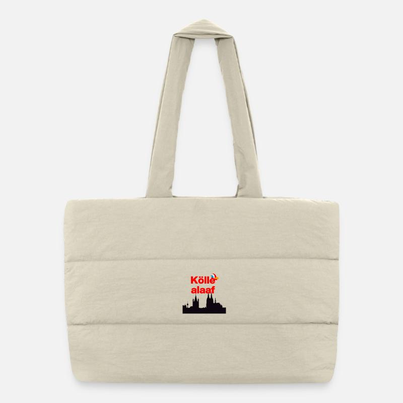 ÖLLE ALAF ! 🃏COLOGNE JECK, CARNAVAL, SESSION, KÖLSCH Sac shopping matelassé