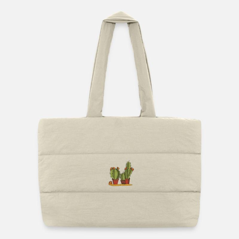 Flowers Puffer Shopping Bag