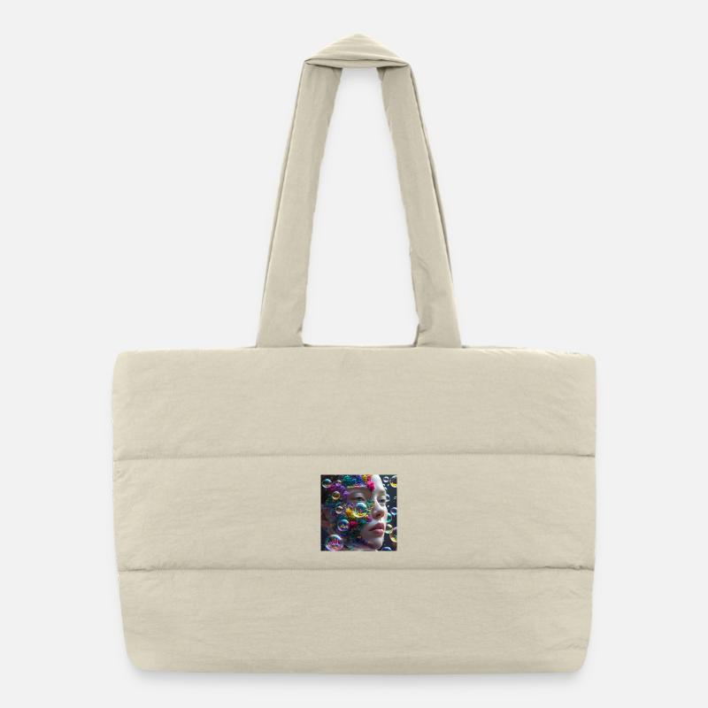 Portrait de corail rêveur Sac shopping matelassé