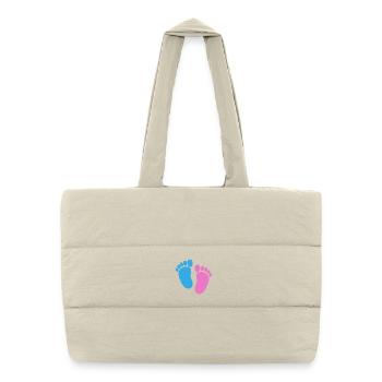 Baby feet - Puffer Shopping Bag - natural - Front