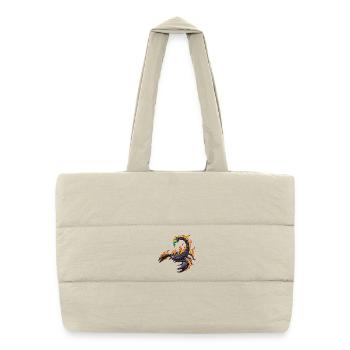 Scorpion with fire - Puffer Shopping Bag - natural - Front