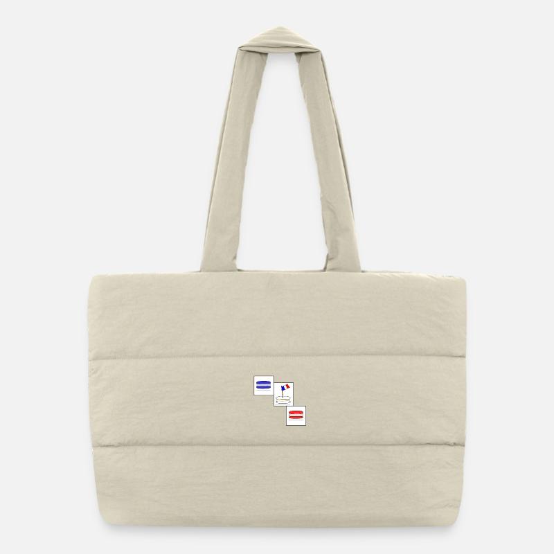 Franzoesische_Macarons Puffer-Einkaufstasche