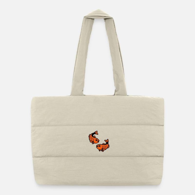 Style du poisson au Japon Sac shopping matelassé