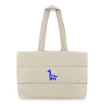 Conception du slogan drôle de dinosaure Daddysaurus Rex - Sac shopping matelassé - blanc naturel - Devant